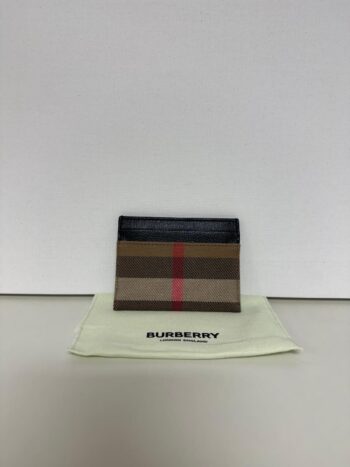 foto di Portacarte BURBERRY in Tessuto Check e Pelle